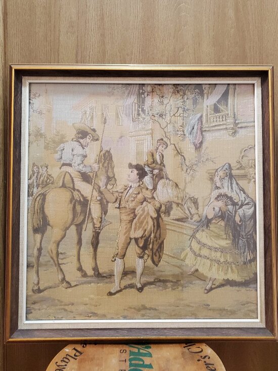 Other - Vintage Framed Tapestry matador flamenco